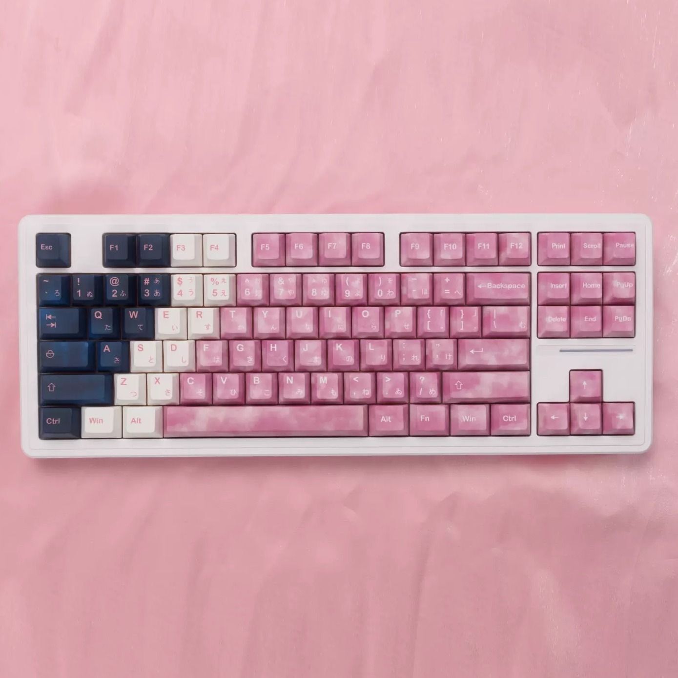 YMDK Zashiki-warashi Theme Creative Two-dimensional Animation PBT Dye sublimation Light Transmission Cherry Profile for Mechanical Keyboard