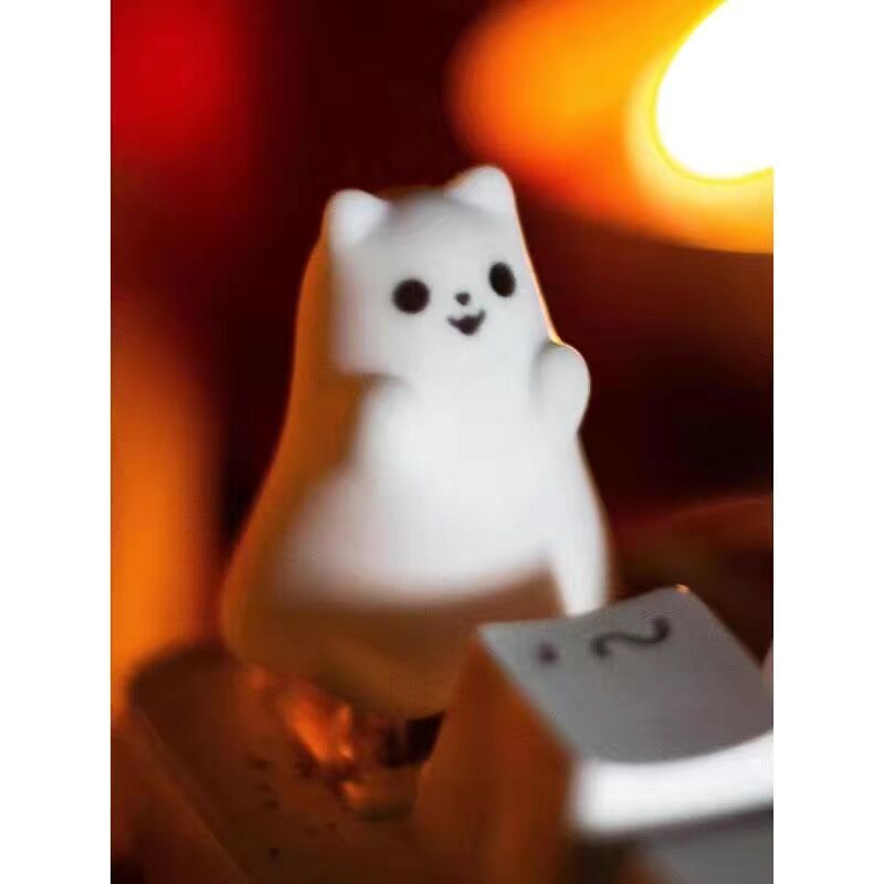 YMDK Little Ghost Personalized Keycaps Novel Interesting Cute Translucent ESC Key Resin Keycap Suitable for MX Mechanical Keyboard