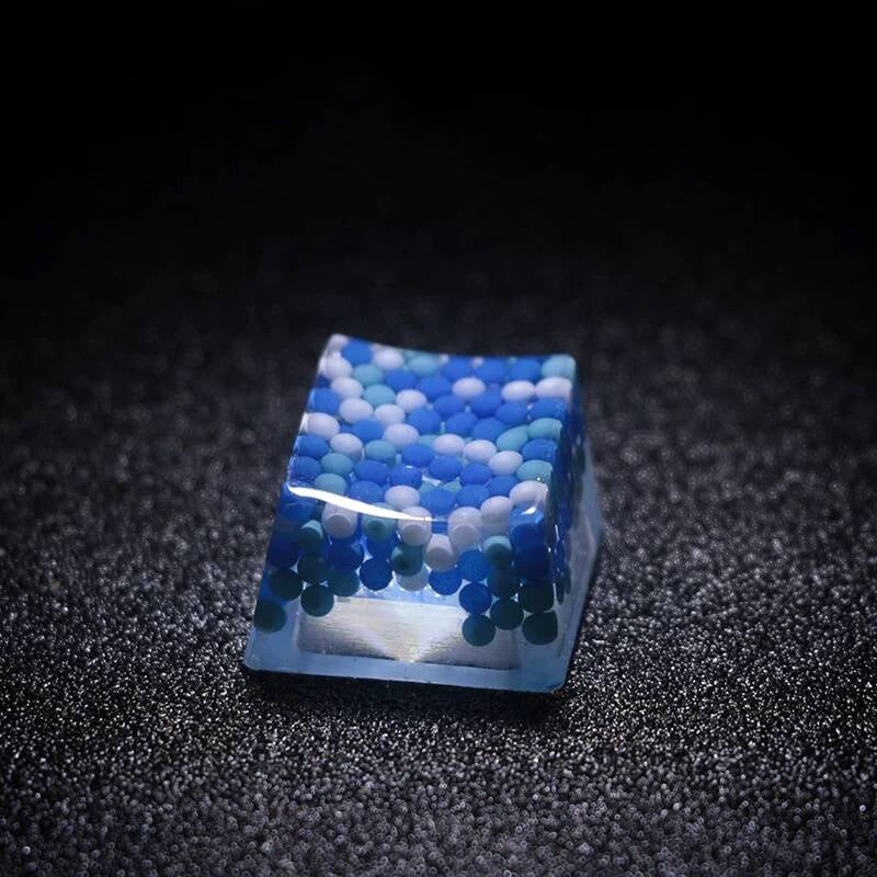 YMDK Blueberry Bubble Personalized Keycaps Creative Interesting Translucent Resin Key Caps for Mechanical Keyboard