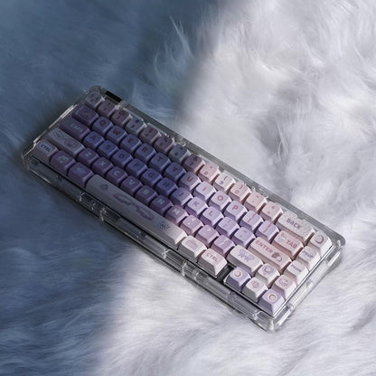 YMDK Taro Brain Theme Keycaps Full Set 126 Keys MDA Profile PBT Dye Sub Keycap for MX Mechanical Keyboard