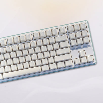 YMDK 142 keys Cherry Profile White Jade Top Print for 75/87/98/104/108 MX Mechanical Keyboard
