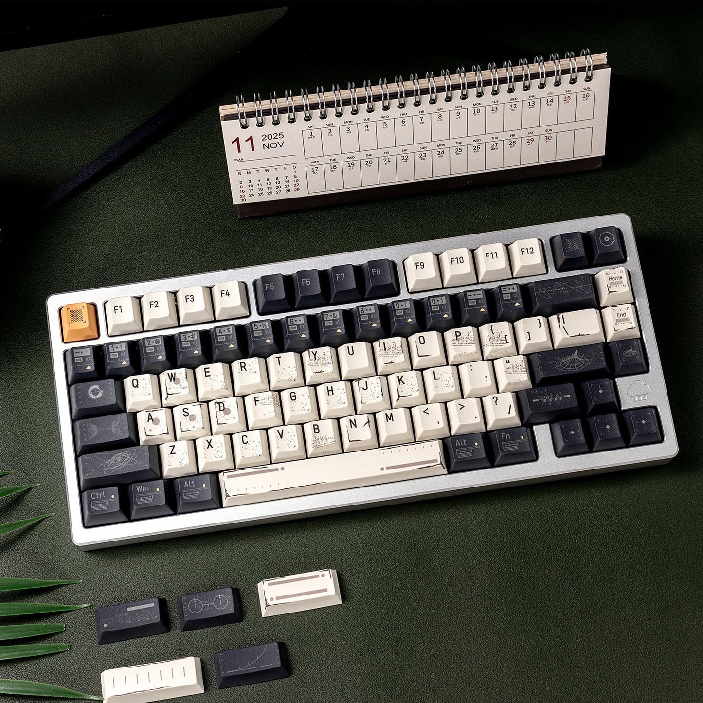 YMDK Future Theme Keycaps 142 Keys PBT Dye Sub Cherry Profile Cool Keycap for 61/64/68/84/87/96/108 MX Mechanical Keyboard