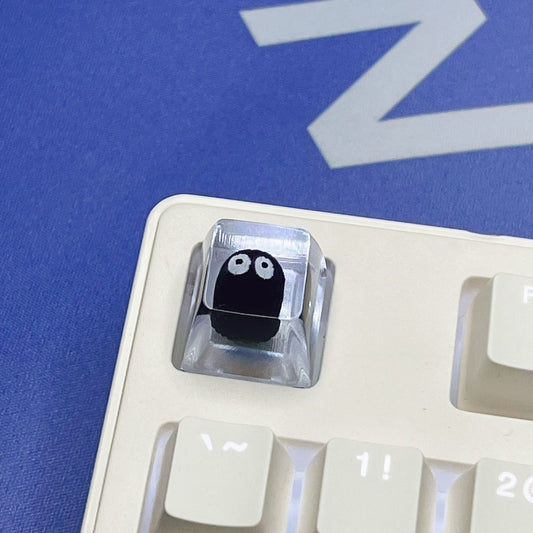 YMDK Black Coal Ball Theme Keycaps Cute Keycap Resin Translucent SA Profile key caps for Mechanical keyboard