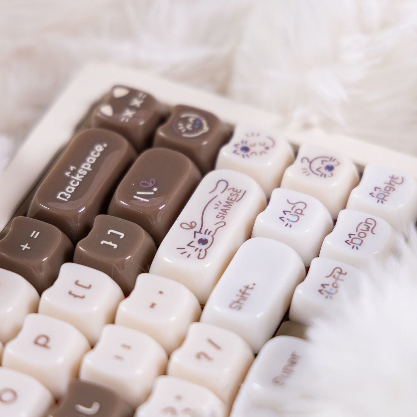 YMDK 148 Keys Ragdoll Cat Top Print MAO Profile PC Material Custom Keycaps for 65/75/87/98/100/104 MX Mechanical keyboard