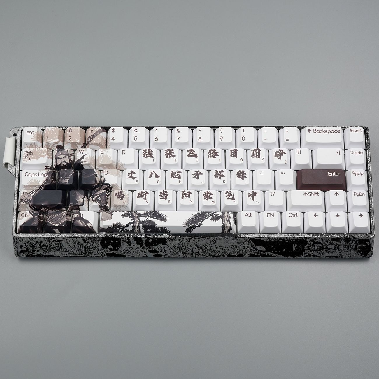 YMDK Ancient China Three Kingdoms Hero Theme Keycaps 75 Keys Cherry Profile Dye Sublimation Thick PBT Keycaps for 60/61/63/64/68 Mechanical Keyboard