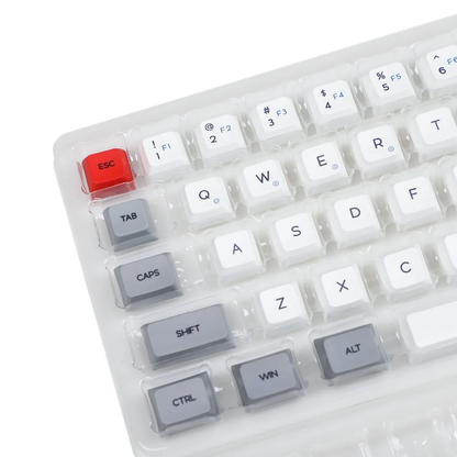 YMDK Dye Sub PBT Top Print 61 64 73 Keys Light Black Gray Red Pink White Similar To XDA Profile Keycap Set For GK73 GK73S