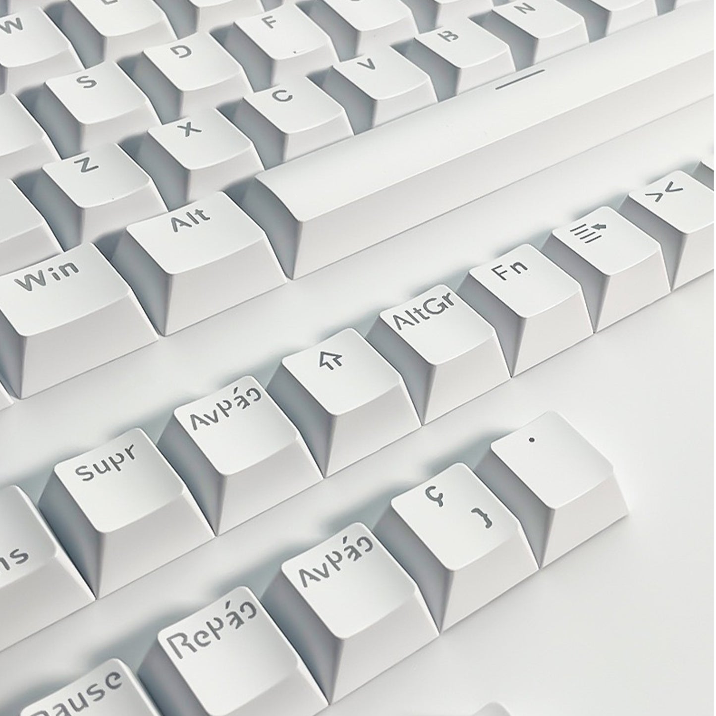 YMDK Minimalist Solid Color Backlit Spain Full Set 132 Key Double Shot OEM Profile for 68/75/87/98/104/108 MX Mechanical Keyboard