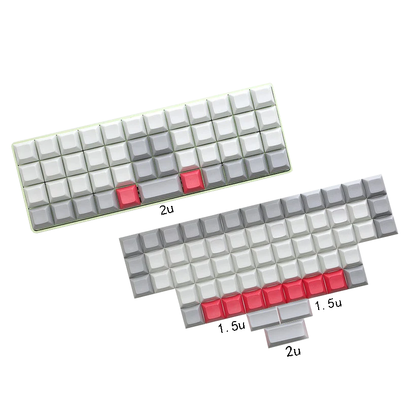 YMDK XDA DSA Blank Colorful PBT Keycaps Suitable For Ortholinear Layout MX Keyboard XD75 ID75  Split 36 Corne Split 46 Planck Preonic Niu40