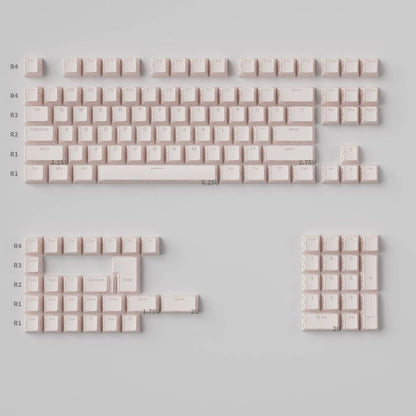 YMDK 130 Keys Imperial Light Theme White Backlit Shine Through Cherry Profile Keycaps for 68/75/87/98/104/108 MX Mechanical Keyboards