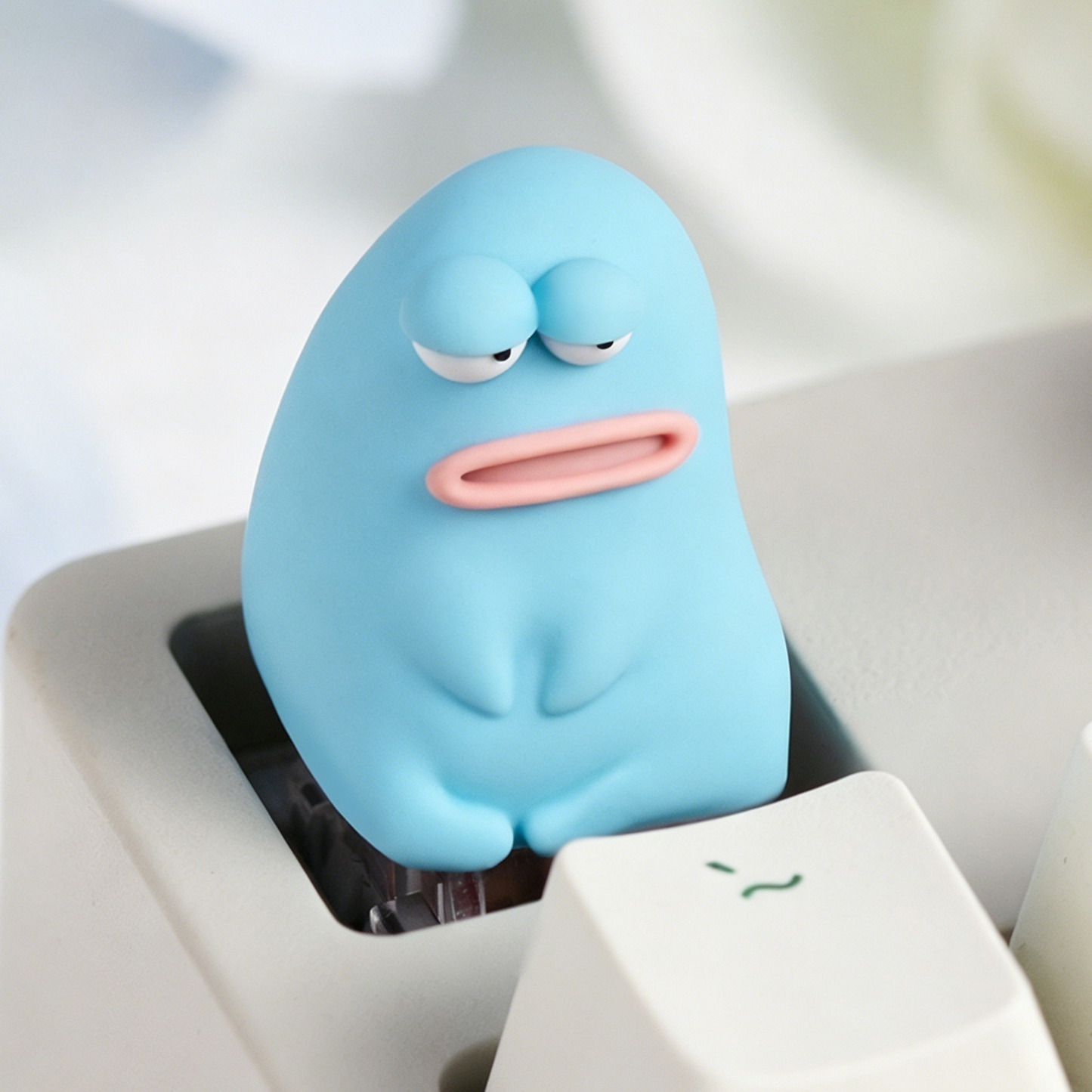 YMDK 1pcs Esc Key Ugly Cute Novelty Keycap Personalized Handmade Resin Creativity Custom Keycaps for MX Mechanical Keyboards