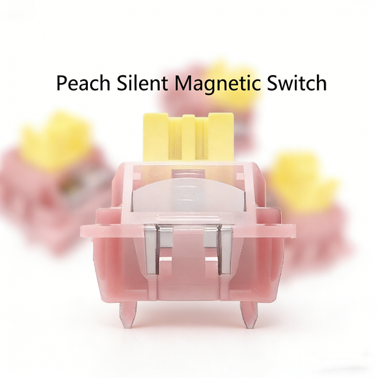 Outemu Peach Silent Magnetic Switch 40g Linear Pre-Lubed Silent Switch Adjustable Pre-Travel RGB SMD for Wooting Gaming Keyboard