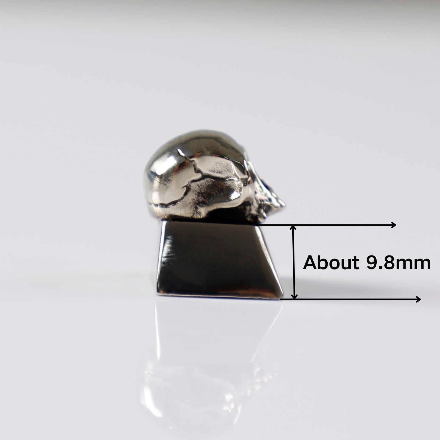 YMDK ESC Key 1pcs stereoscopic Pure Copper keycaps Skull Handmade Artisans Metal Key Caps for Mechanical Keyboard