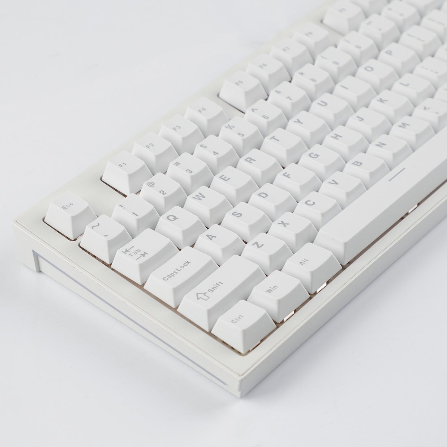 YMDK Black White Cherry Profile PBT Double Shot 104 108 Top Print Shine Through Translucent Backlit keycap