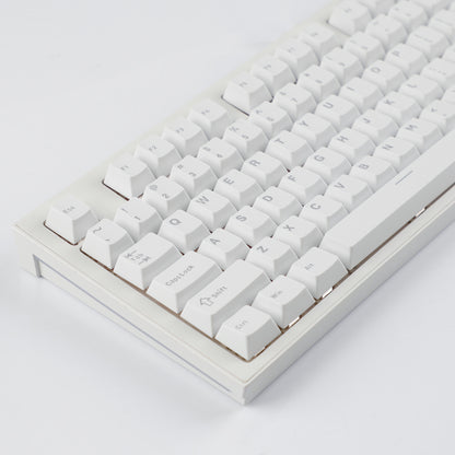 YMDK Black White Cherry Profile PBT Double Shot 104 108 Top Print Shine Through Translucent Backlit keycap
