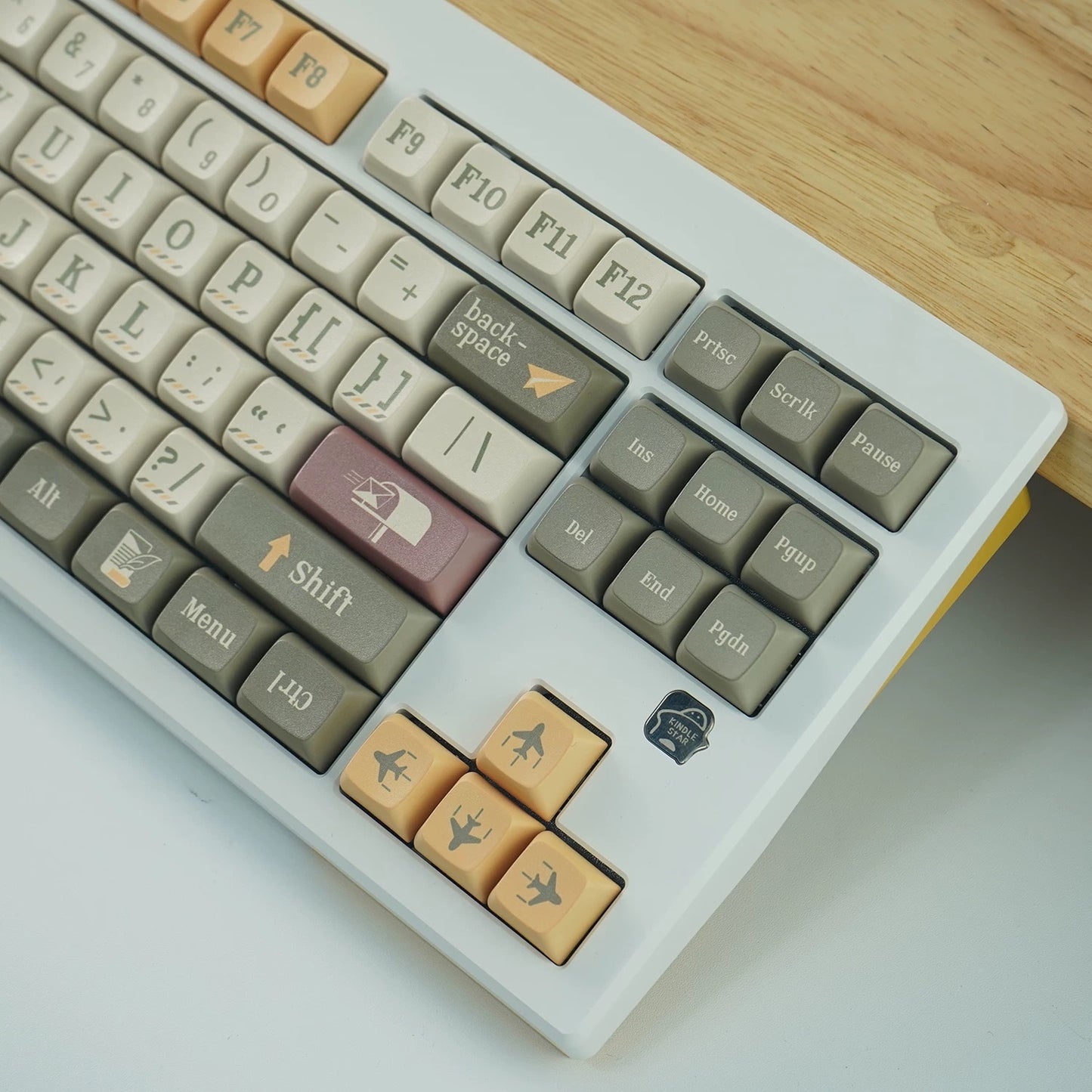 YMDK Postman Theme Keycaps Full Set 127 Keys XDA Profile PBT Dye Sub Keycap for MX Mechanical Keyboard