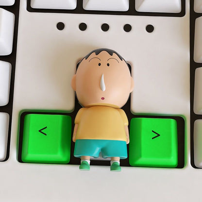 YMDK Cartoon Animation Creative Up and Down keys Cute Resin Personalized Keycaps Three-dimensional Key Caps for MX Mechanical Keyboard Decorate