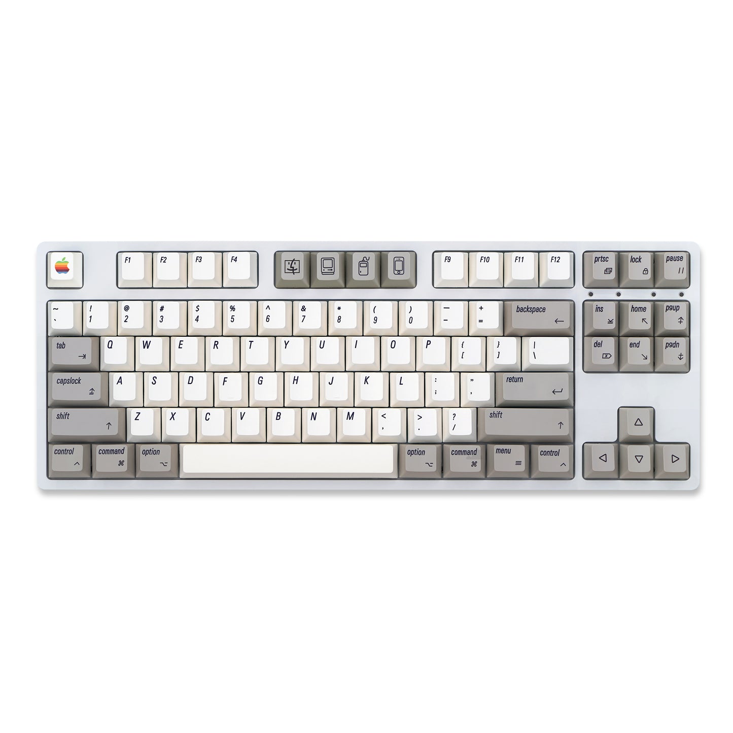 YMDK English Korean 135 Keys MAC Apple Retro Keycaps Cherry Profile PBT Dye Sublimation for 75/87/98/104/108 MX Mechanical Keyboard