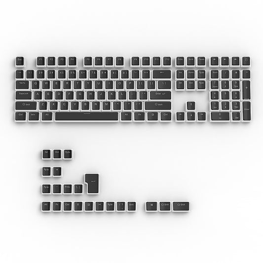 YMDK Pudding 126 Keys OEM Profile ABS Four Sided Translucent for 75/87/98/104/108 MX Mechanical Keyboard