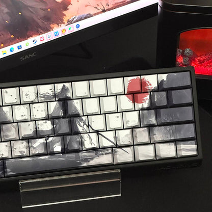 YMDK Sword Immortal Theme Keycaps Full Set 124 Keys Sidelit Cherry Profile Dye Sub Custom Keycap for MX Mechanical Keyboard