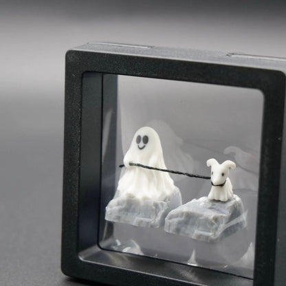 YMDK Ghost Puppy Personality Keycaps Novel Cute Interesting Keycap Resin Three-dimensional Key Caps for MX Mechanical Keyboard