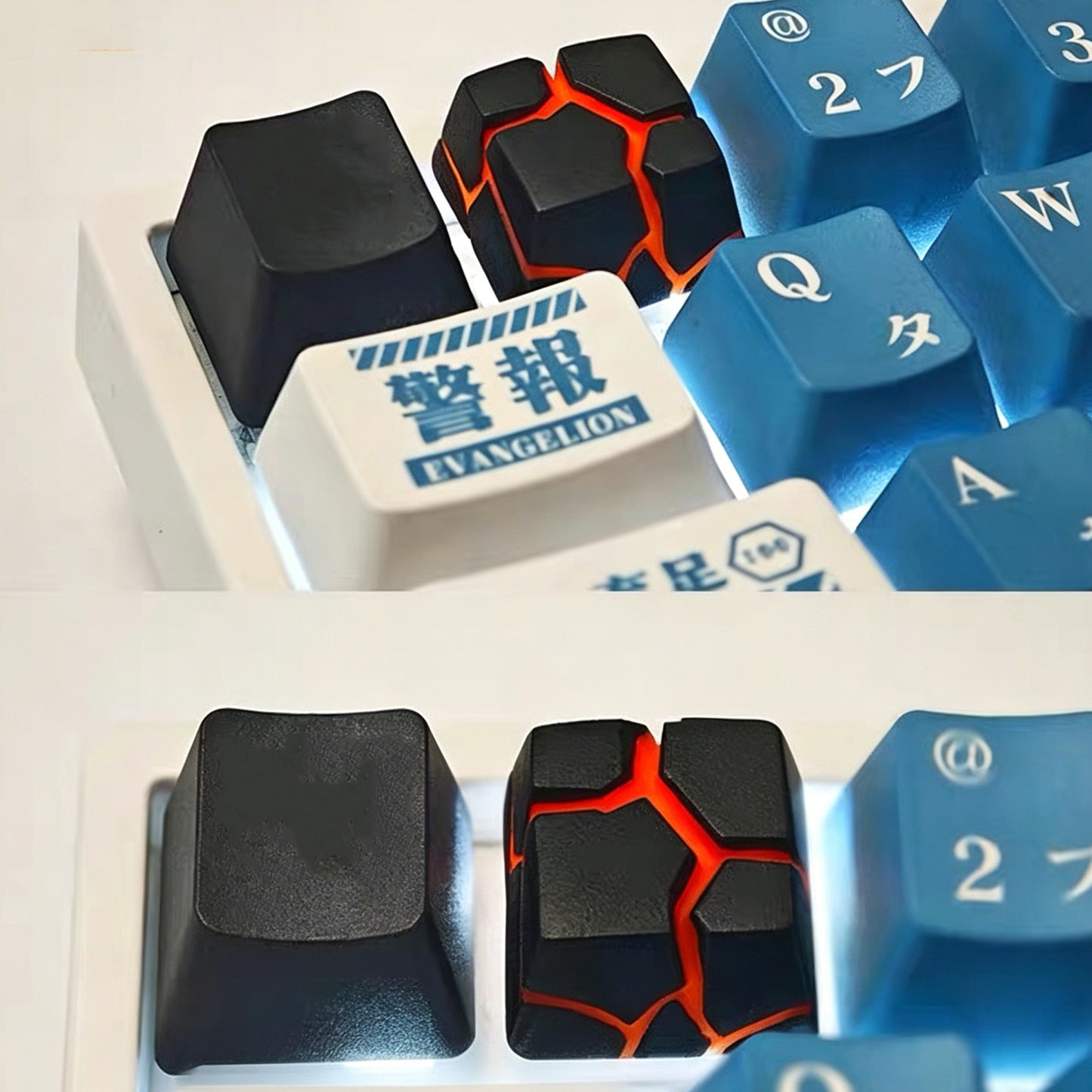 YMDK Rock Crevice Artisan Resin Keycaps R4 Unique Creative Shine Through for MX Mechanical keyboard