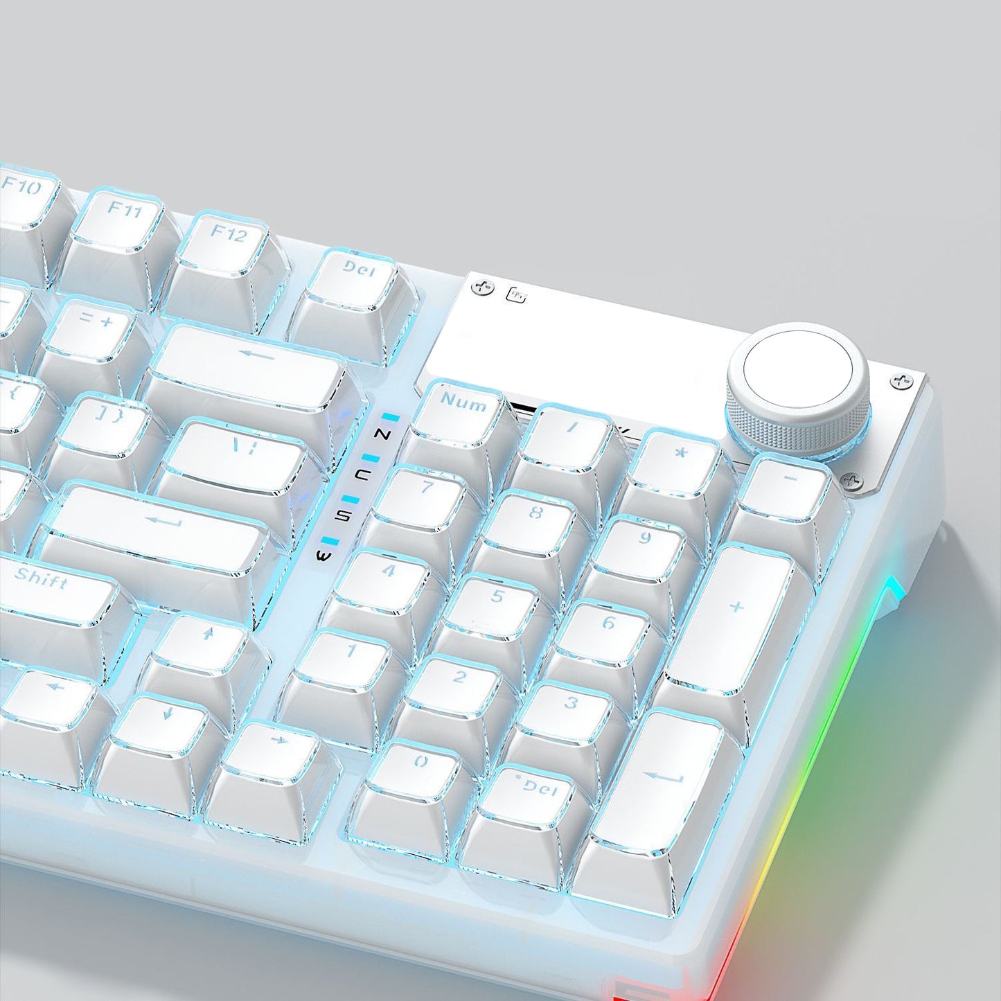 YMDK Crystal Jelly Pudding Keycaps 136 Keys Backlit Keycap Double Shot PC Acrylic for 68/75/84/87/108 MX Mechanical Keyboards