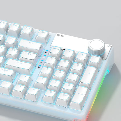 YMDK Crystal Jelly Pudding Keycaps 136 Keys Backlit Keycap Double Shot PC Acrylic for 68/75/84/87/108 MX Mechanical Keyboards
