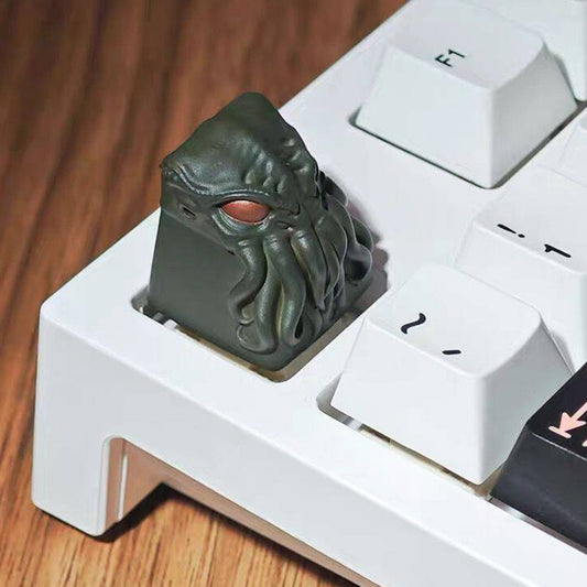 YMDK Weird Octopus Personality Keycaps Ancient God Hunting Key Caps Creative Novel Homemade Resin Keycap for MX Mechanical Keyboard