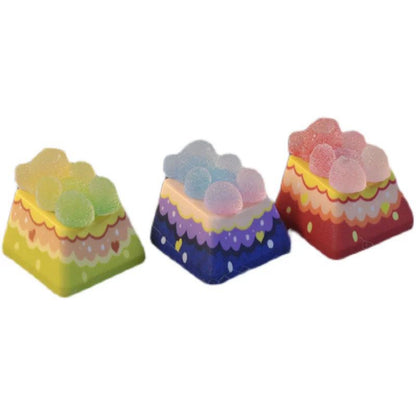 YMDK Gummy Bear Keycaps Personalized Keycaps Creative Cute Keycaps Handmade Resin Keycaps for MX Mechanical Keyboard