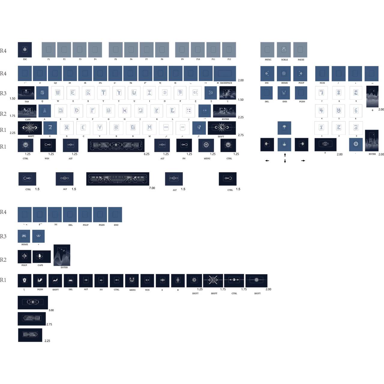 YMDK Wuyuanjiao Monthly Meeting Theme Keycaps Full Set 139 Keys Cherry Profile PBT Dye Sub Keycap for MX Mechanical Keyboard