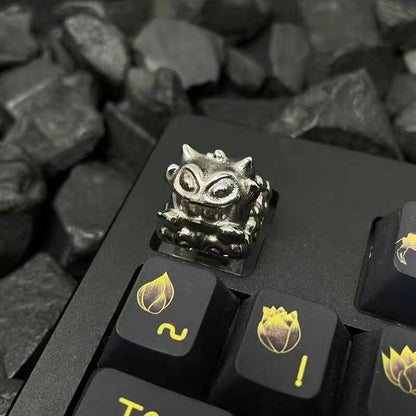 YMDK Strange Frog Personality Keycaps Novel Creative Keycaps Pure Copper Handmade Keycaps for MX Mechanical Keyboard