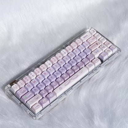 YMDK Taro Brain Theme Keycaps Full Set 126 Keys MDA Profile PBT Dye Sub Keycap for MX Mechanical Keyboard