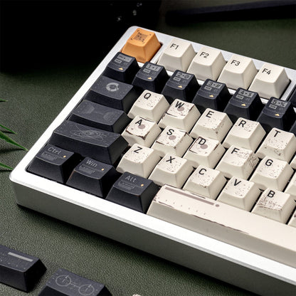 YMDK Future Theme Keycaps 142 Keys PBT Dye Sub Cherry Profile Cool Keycap for 61/64/68/84/87/96/108 MX Mechanical Keyboard
