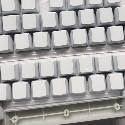 YMDK 108 Keys Black White Blank ABS Spray-painted OEM XDA Profile Keycaps for MX Mechanical Keyboards DIY Laser Engraving