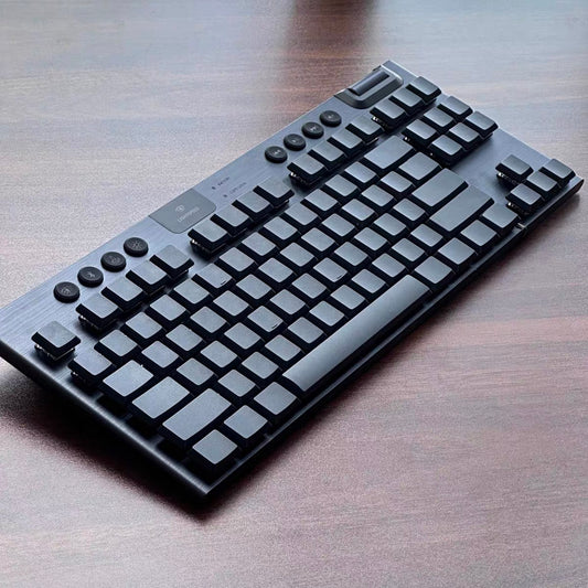 YMDK PBT Matte Black Low Profile Keycaps for Logitech G915X / G515 Mechanical Keyboard
