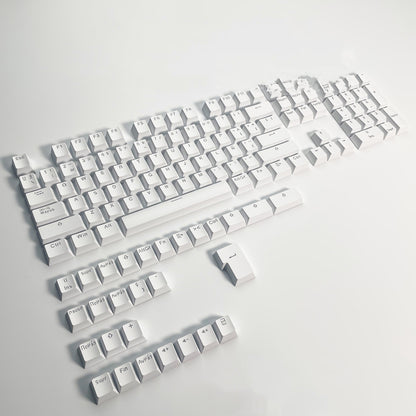 YMDK Minimalist Solid Color Backlit Spain Full Set 132 Key Double Shot OEM Profile for 68/75/87/98/104/108 MX Mechanical Keyboard
