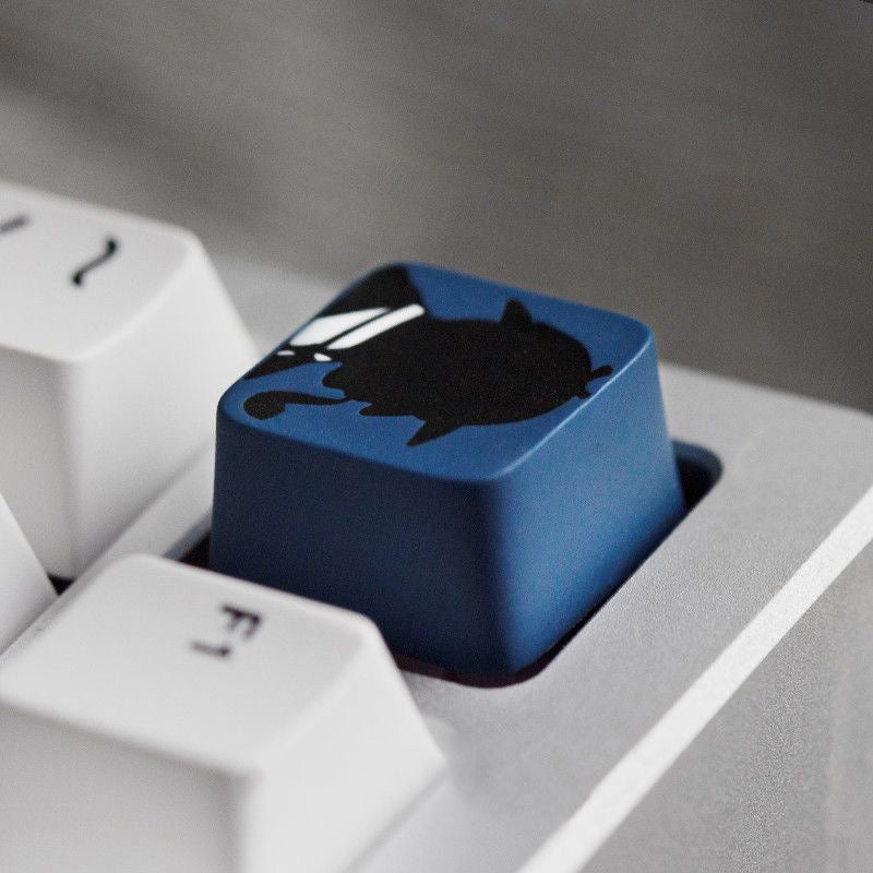 YMDK 1pcs Blue Gentleman 1u Personalized Keycaps Cool Creative Resin Custom Keycap for MX Mechanical Keyboard Esc