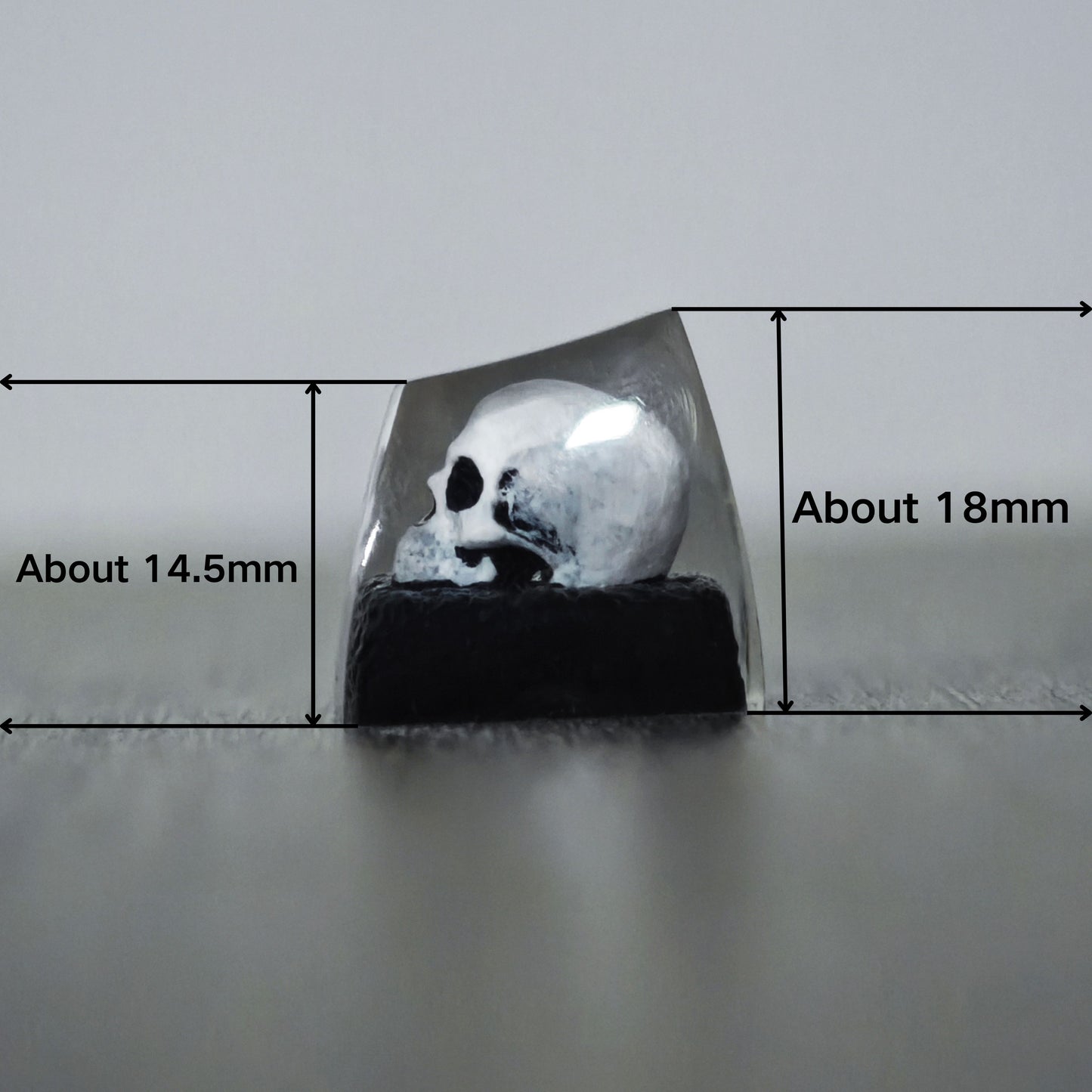 YMDK Resin Skull Personalized Keycaps Creative Homemade Custom Keycaps for MX Mechanical Keyboard