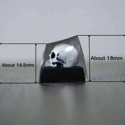 YMDK Resin Skull Personalized Keycaps Creative Homemade Custom Keycaps for MX Mechanical Keyboard