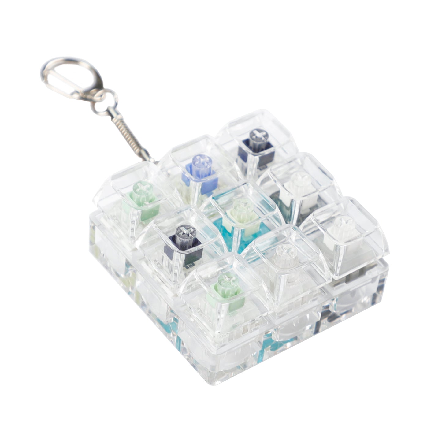 9 Keys Switches Tester(Cherry Gateron Green Clear White Gray Clear Zealio Purple Kailh Box Navy Jade  Switches)