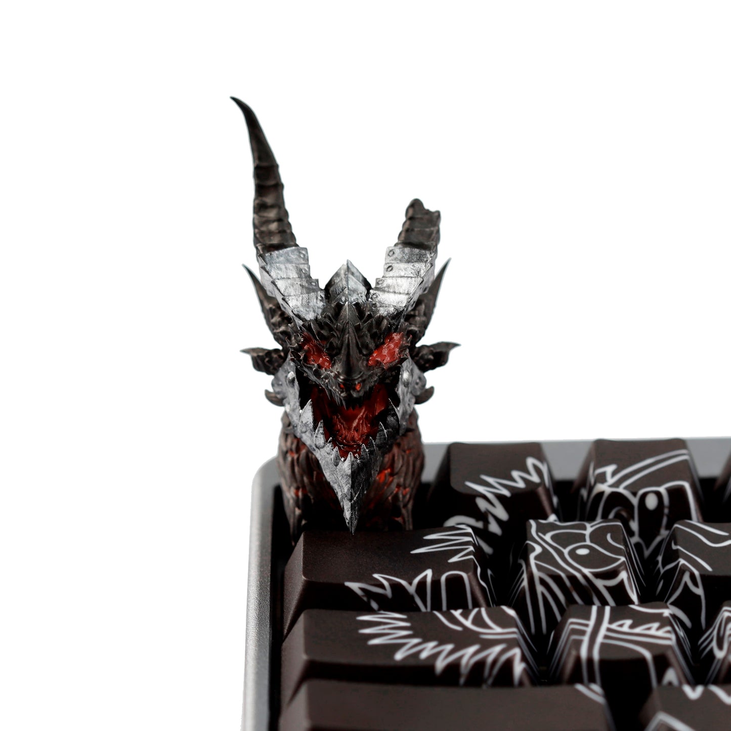 YMDK World of Warcraft Theme Personalized Keycaps Illuminated Keycap Deathwing Lich King Custom Key Caps for MX Mechanical Keyboards