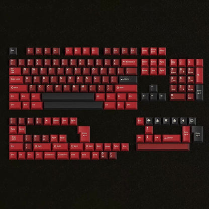YMDK 164 Keys Red Wine Theme Shine ThroughCherry Profile Double Shot PBT+PC Keycap UV Print for MX 61/64/68/84/87/100/104/108 MX Mechanical Keyboard