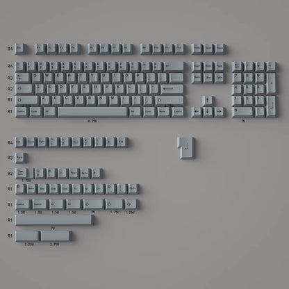 YMDK Minimalist English Japanese Thai Full Set Keycaps PBT Dye Sub  Cherry Profile for 61/75/87/98/100/104 MX Mechanical Keyboard