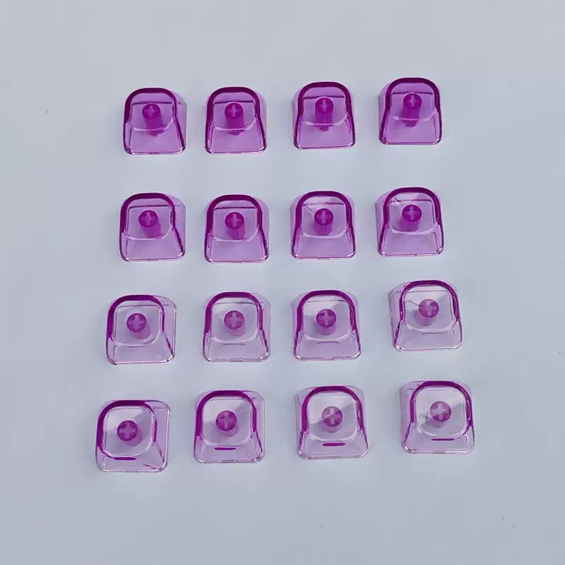 YMDK Gradient Series 1u MOA Profile Keycaps 1 pcs Blank Clear Shine-Through PC for MX Mechanical Keyboard - Red/Pink/Blue/Purple