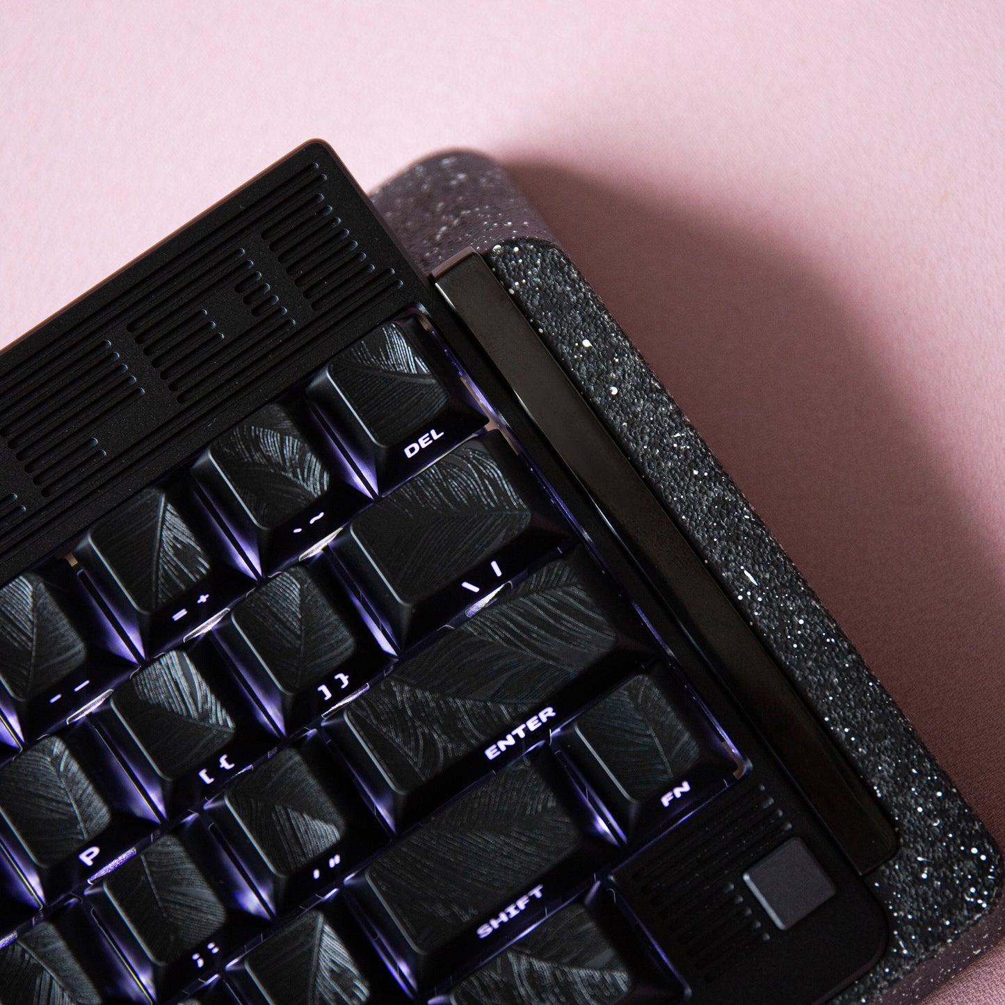 YMDK 129 Keys Sunny Feather Theme Pearlescent Cherry Profile ABS Top Print Keycaps for 61/84/87/104/108 MX Mechanical Keyboards