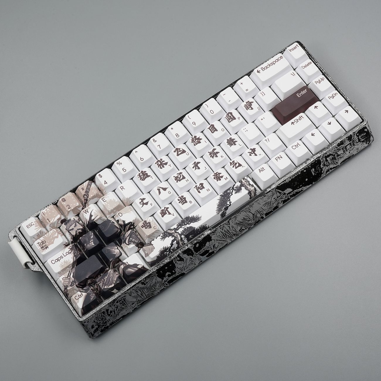 YMDK Ancient China Three Kingdoms Hero Theme Keycaps 75 Keys Cherry Profile Dye Sublimation Thick PBT Keycaps for 60/61/63/64/68 Mechanical Keyboard