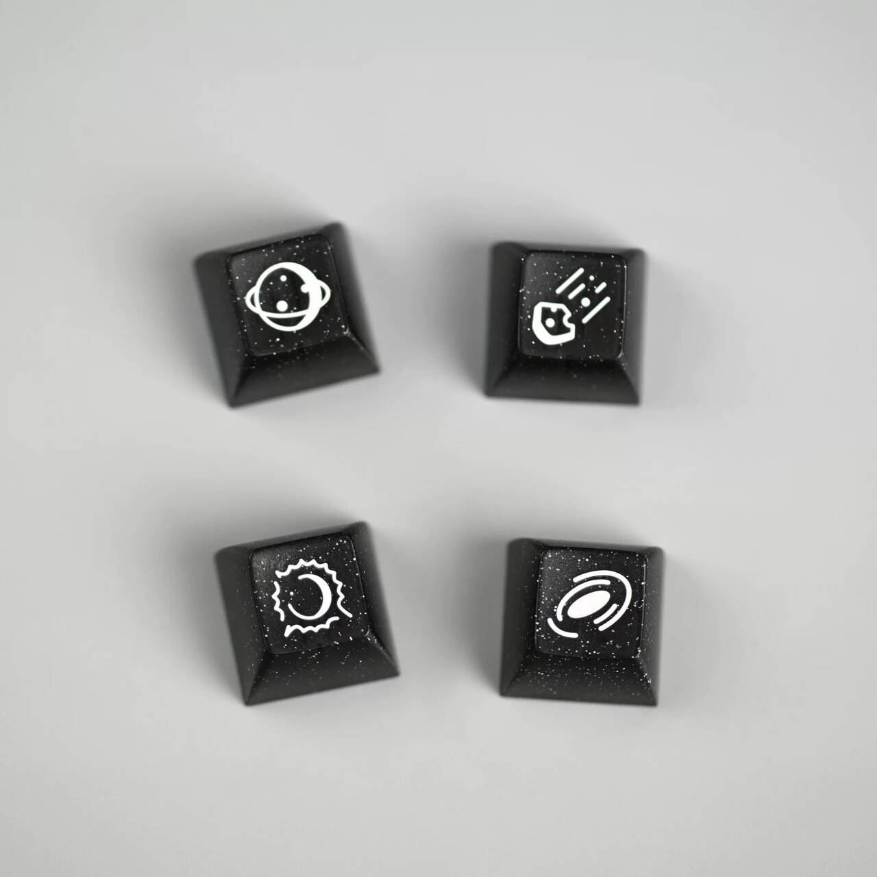 YMDK Fortune Planet Personalized Keycaps Creative Novel Keycap Dye Sub PBT Key Caps for MX Mechanical Keyboard