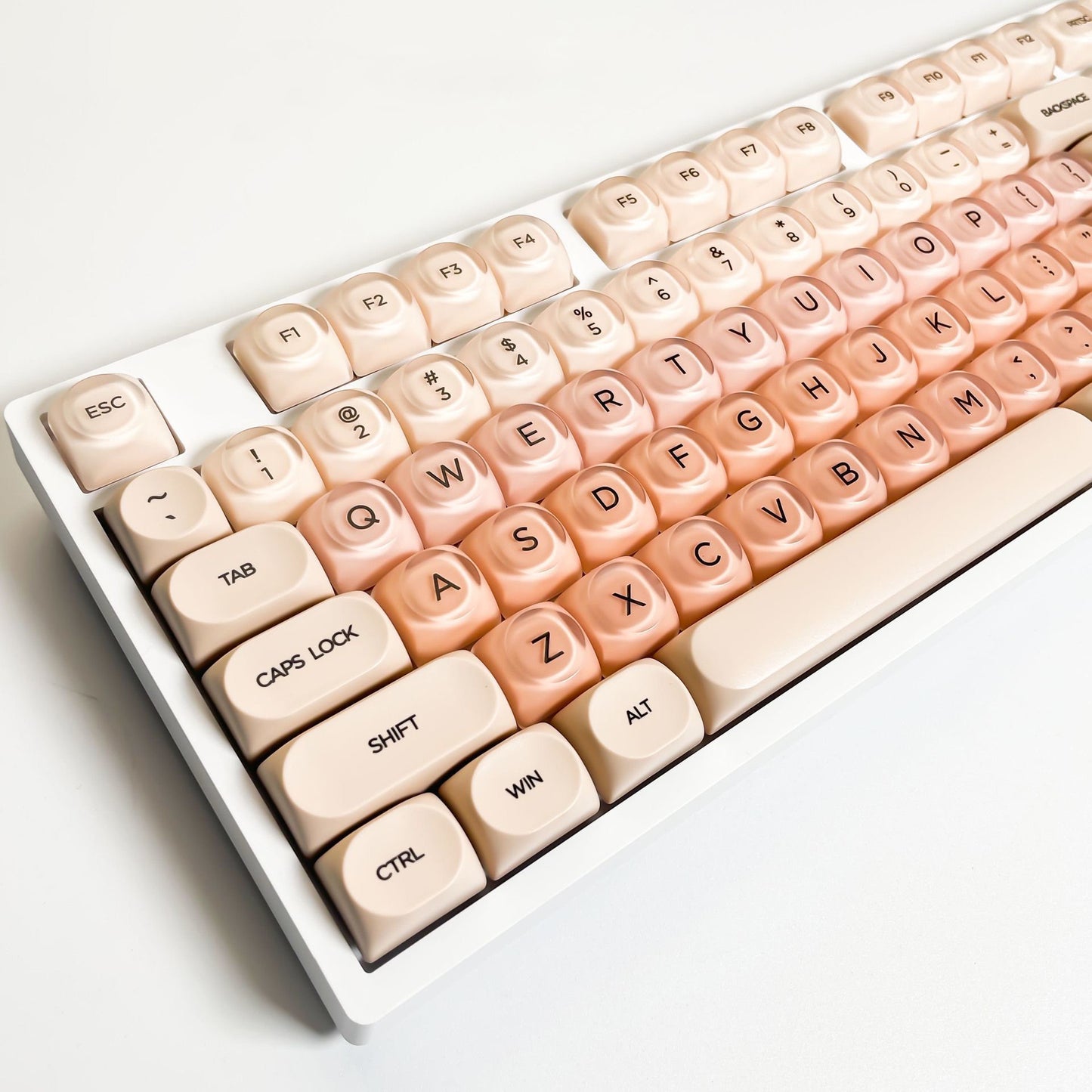 YMDK Liquid Foundation Keycaps 132 keys Frosted HOA Profile PBT PC UV Print for 61/68/84/87/98/104/108 Mechanical Keyboard