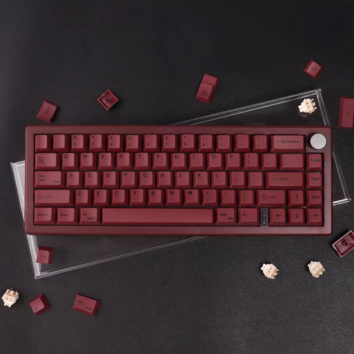 YMDK Minimalist English Japanese Thai Full Set Keycaps PBT Dye Sub  Cherry Profile for 61/75/87/98/100/104 MX Mechanical Keyboard