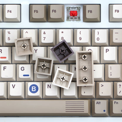 YMDK 138 Keys 1989 Dye Sub PBT Cherry Profile Top Print Keycap for 61 68 75 84 87 96 104 108 MX Mechanical Keyboard Layout